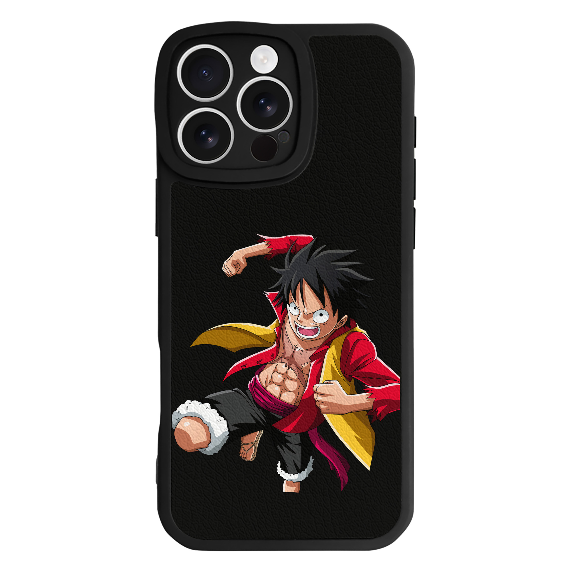 （画像用） ワンピース モンキー・D・ルフィ ONE PIECE Monkey D. Luffy 【iPhone 16シリーズ対応】シリコンスマホケース（レザー調） 材質：シリコン
